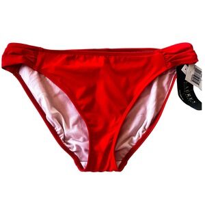 Lauren Ralph Lauren Red One Shoulder Bikini Bottom Swimsuit Size 14‎ NWT